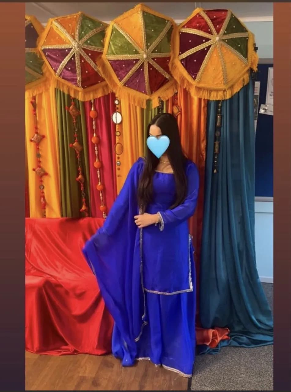 Royal Blue 3pc Indian Outfit — image 1