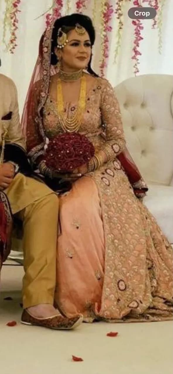 Bridal peach dress with skirt — image 1