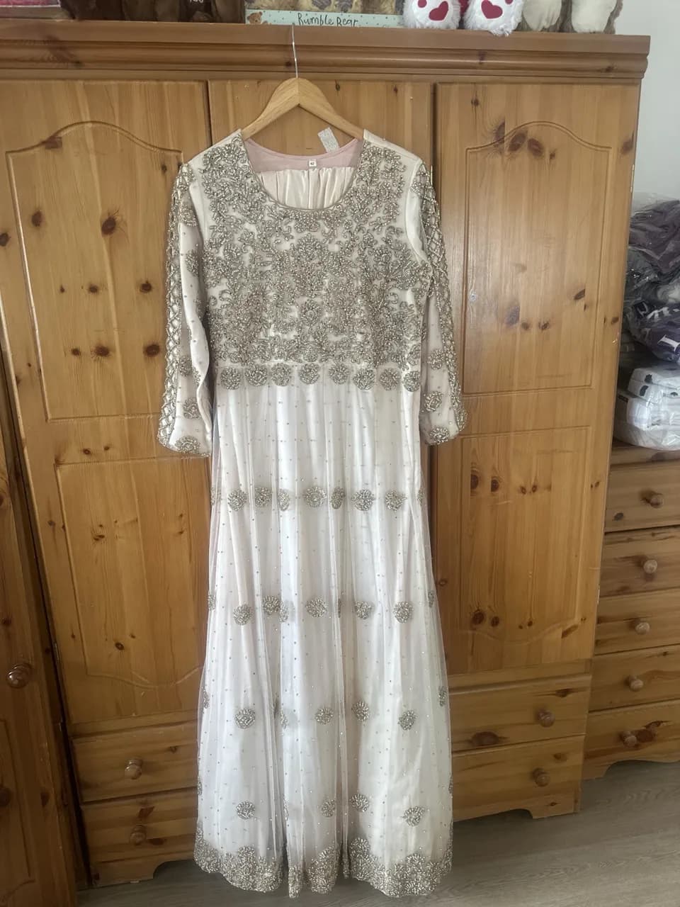 Bridal/party wear peachy dress size 42(medium) — image 1