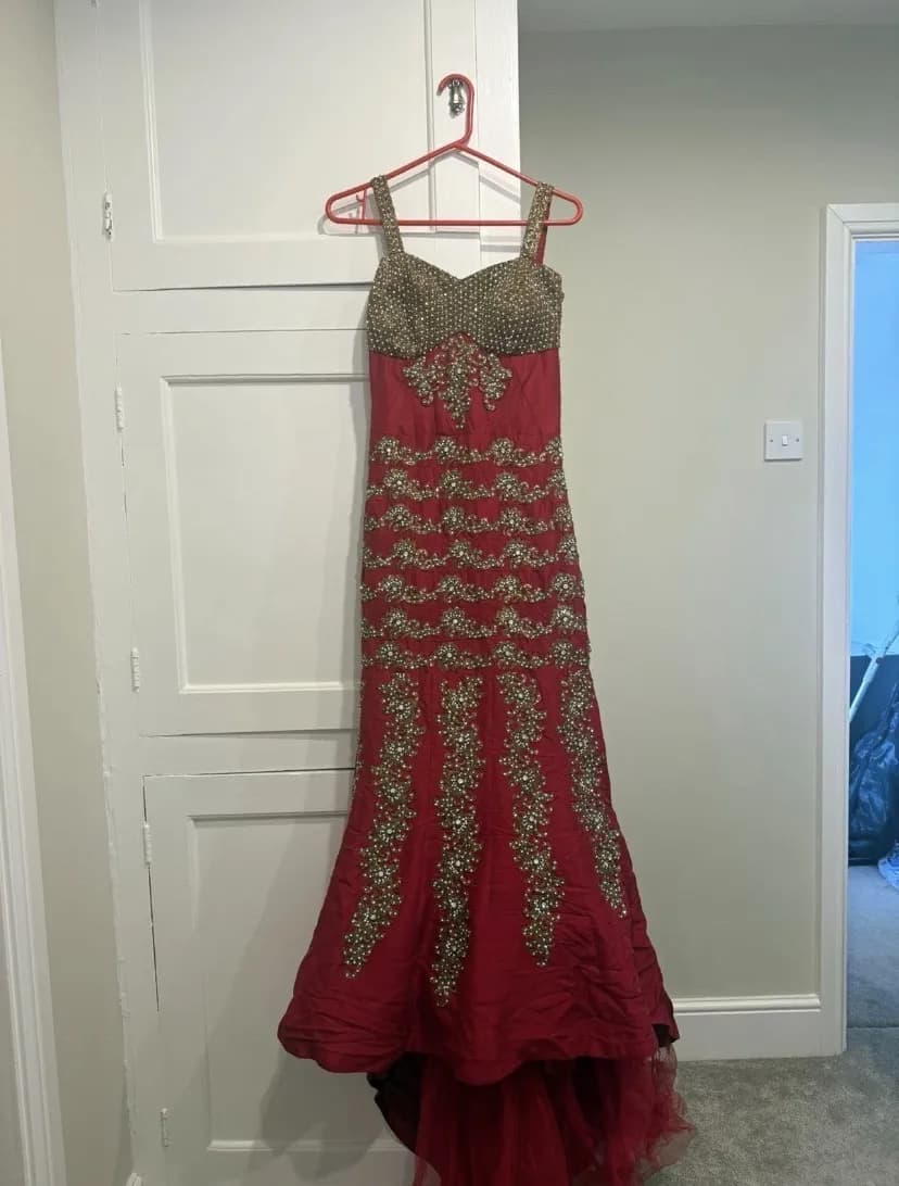 Bridal Red Dress - Heavy embroidery — image 1