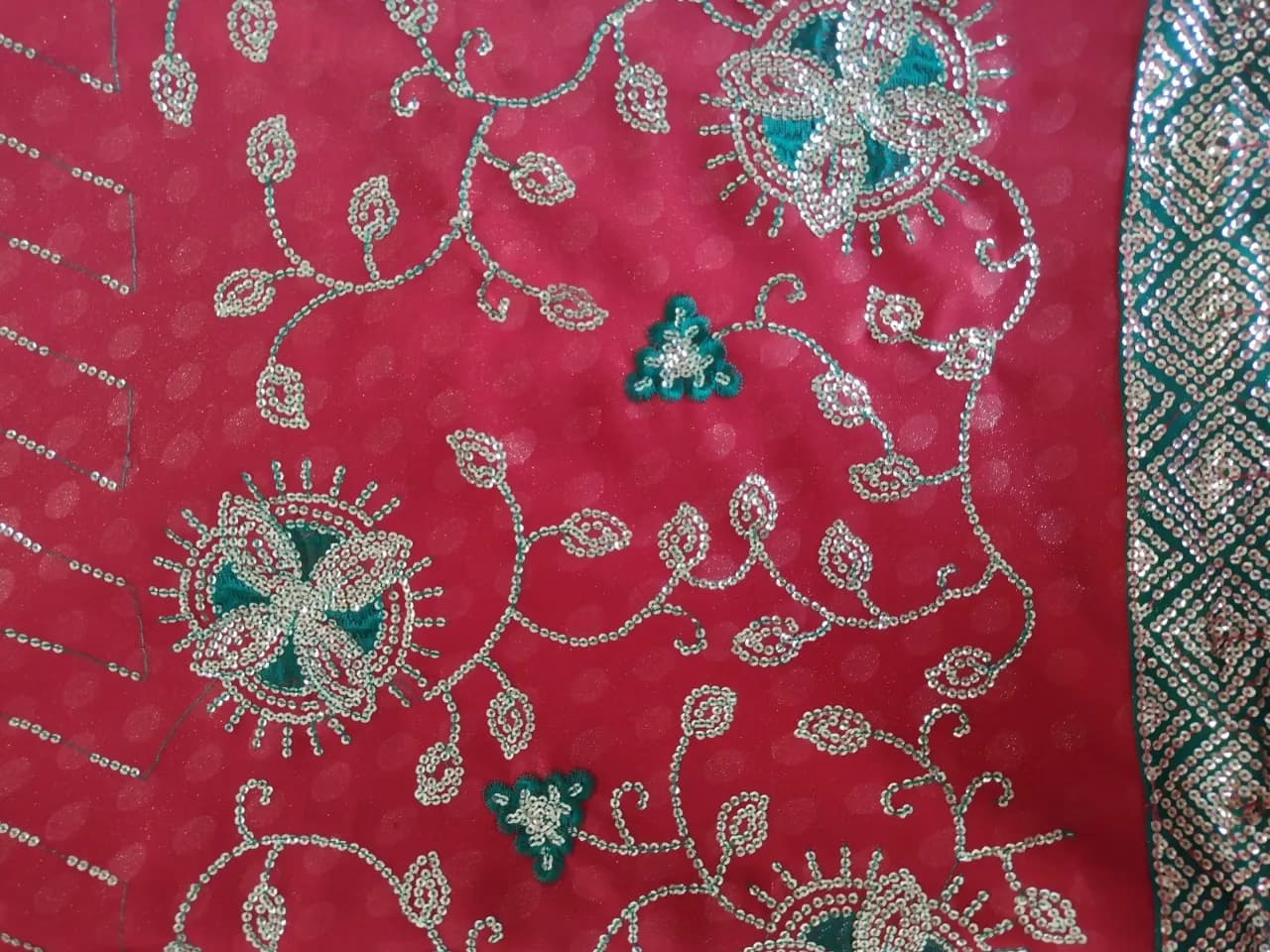 Red saree — image 1