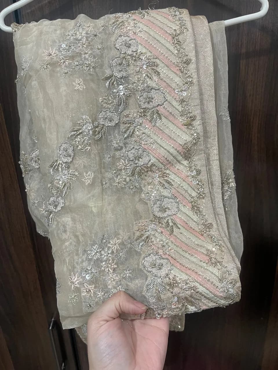Nude color bridal lehnga by Suffuse by Sana yasir — image 1