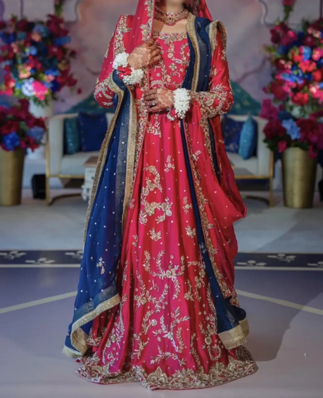 Bridal mehndi lengha