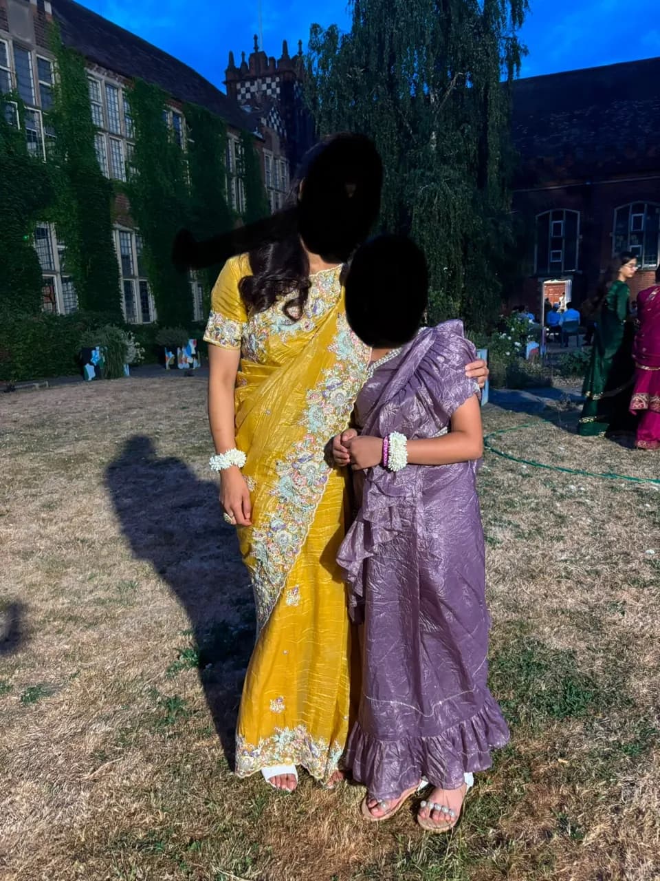 Yellow and purple sarees — image 1