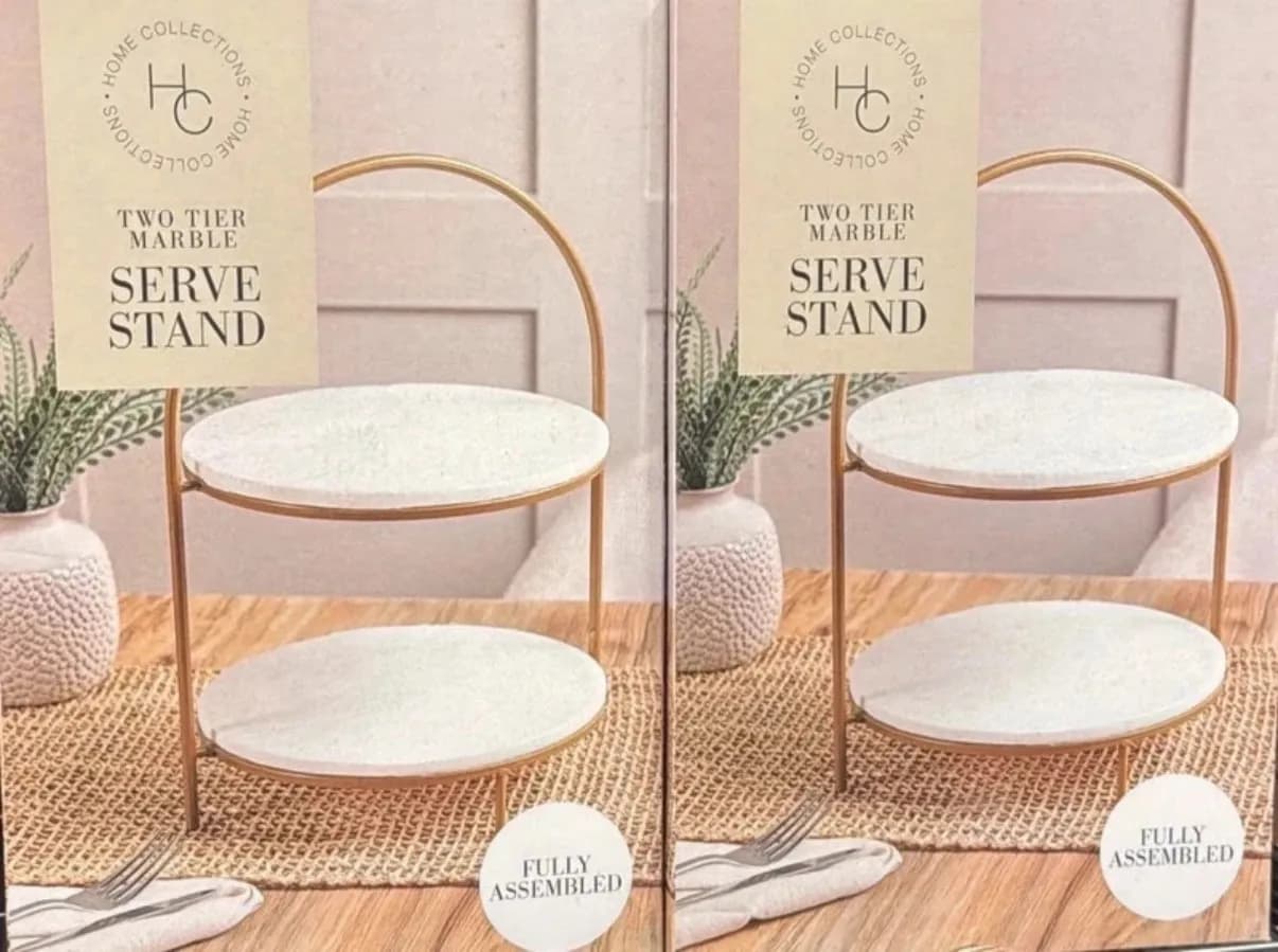 Marble serve stand