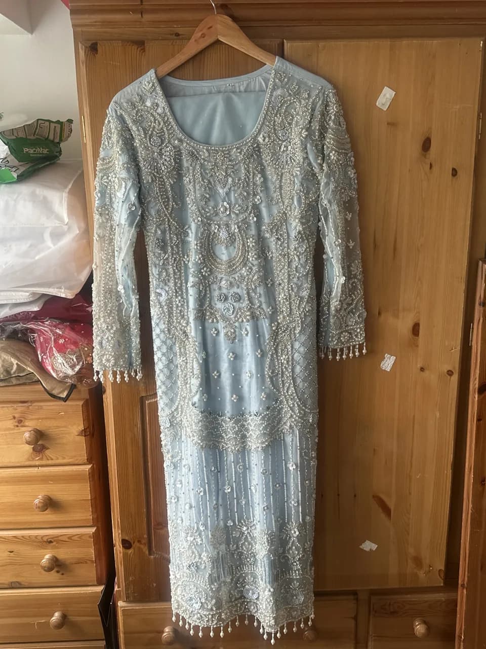 Asian long kameez wide leg dress size 42(medium) — image 1