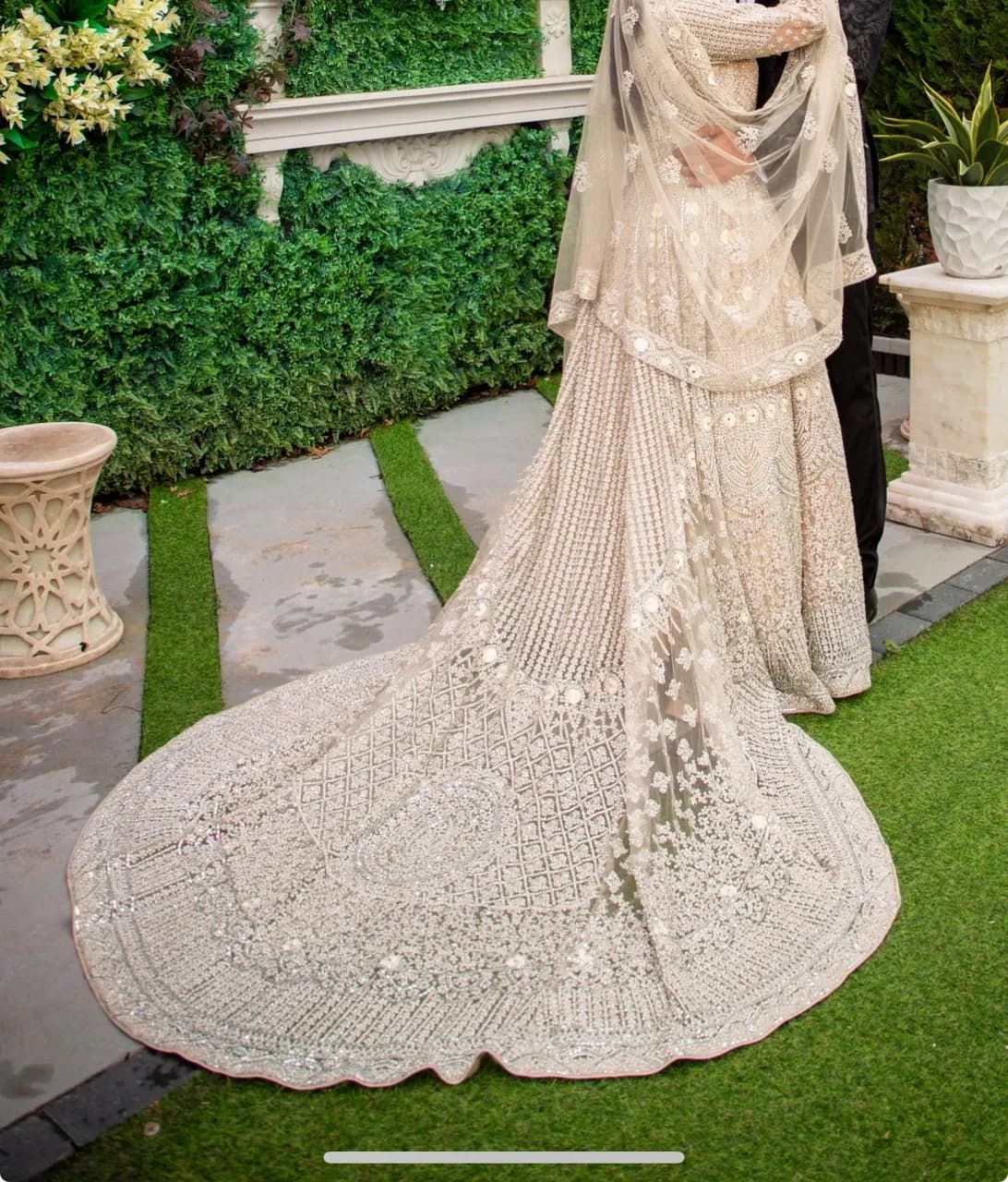 Bridal Wedding Dress - White Silver — image 1