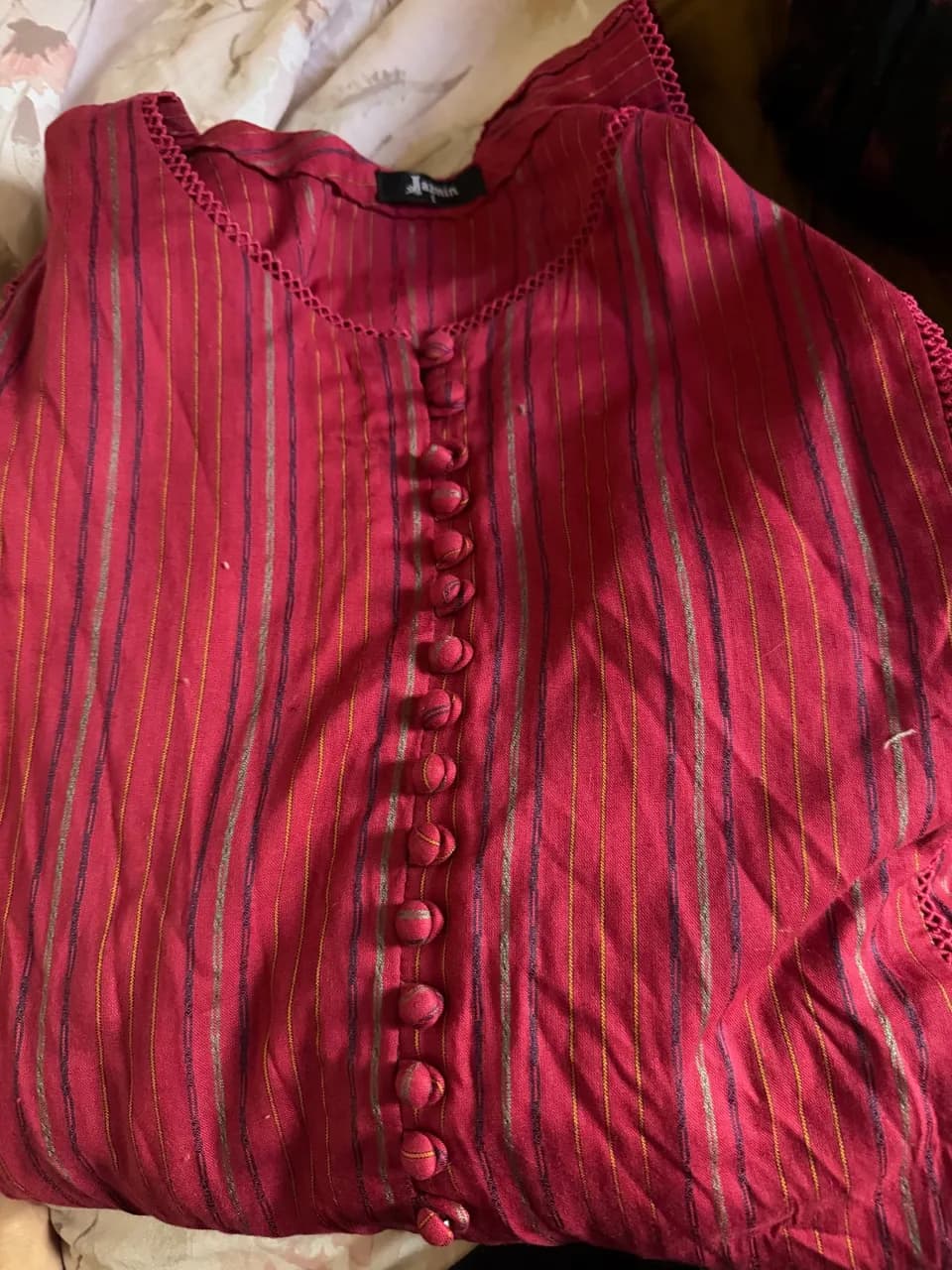 Pakistani a line dress with trousers and dupatta — image 1