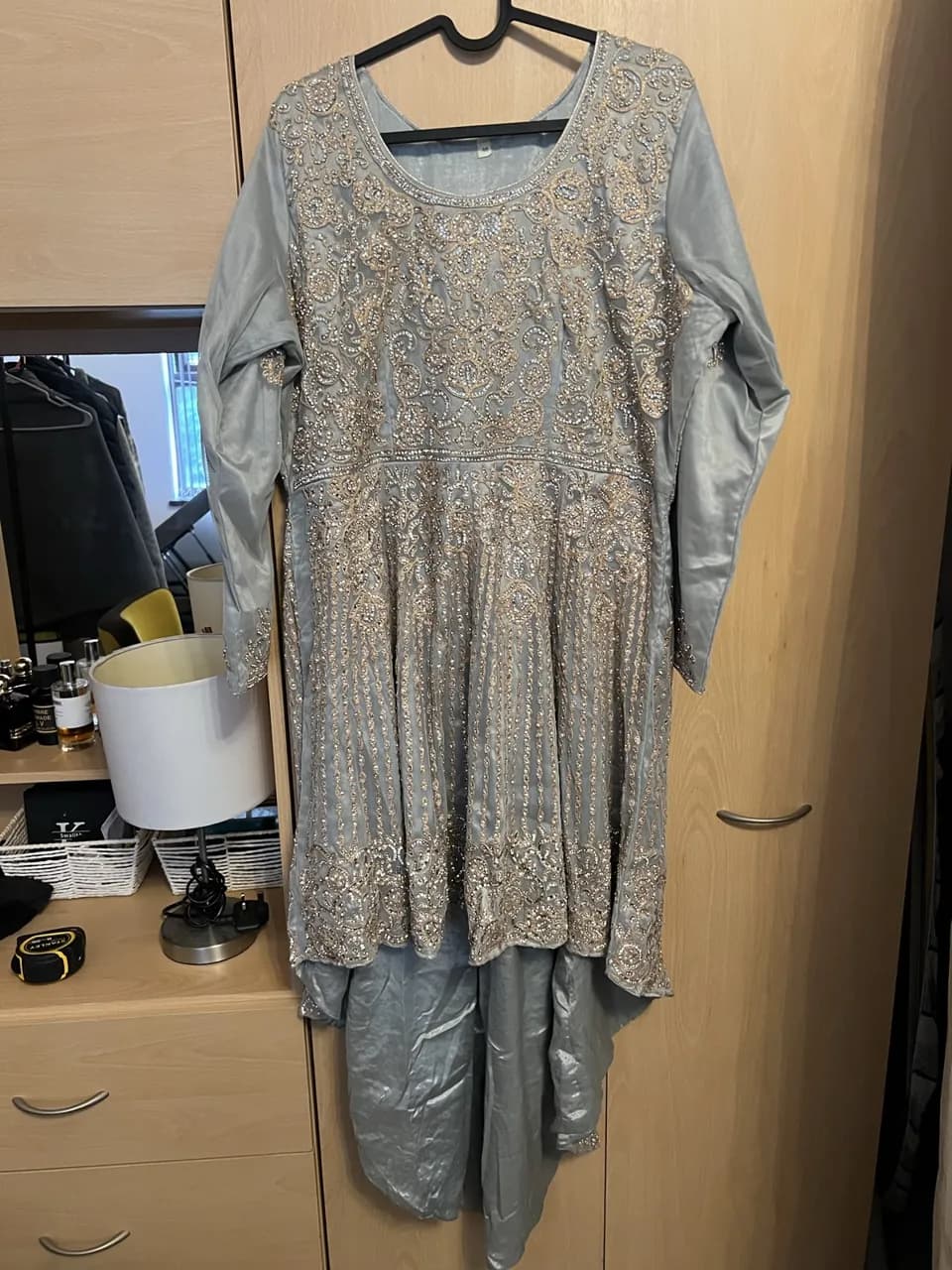 gold and light blue sharara — image 1