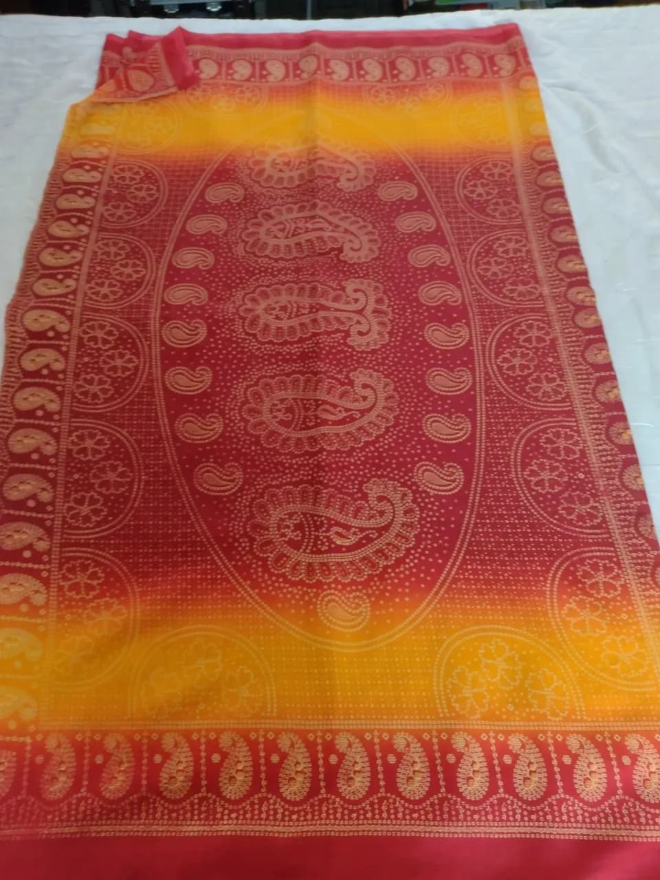 Georgette printed saree. — image 1