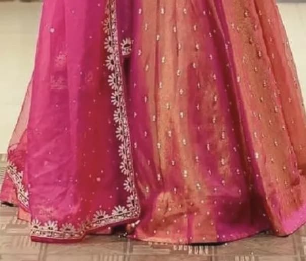 Indian shimmer silk outfit 3 piece — image 1