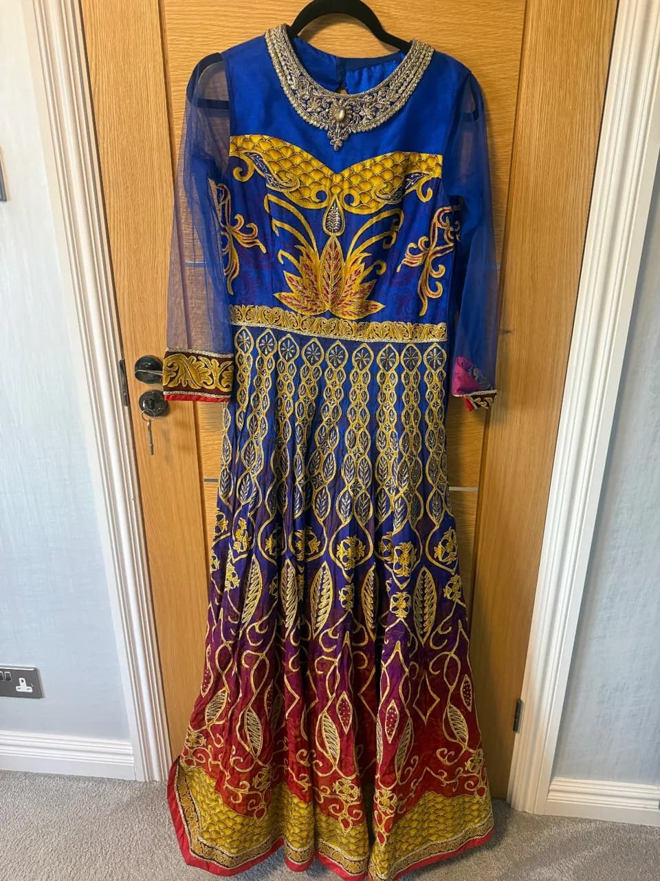 Partywear dress with matching dupatta