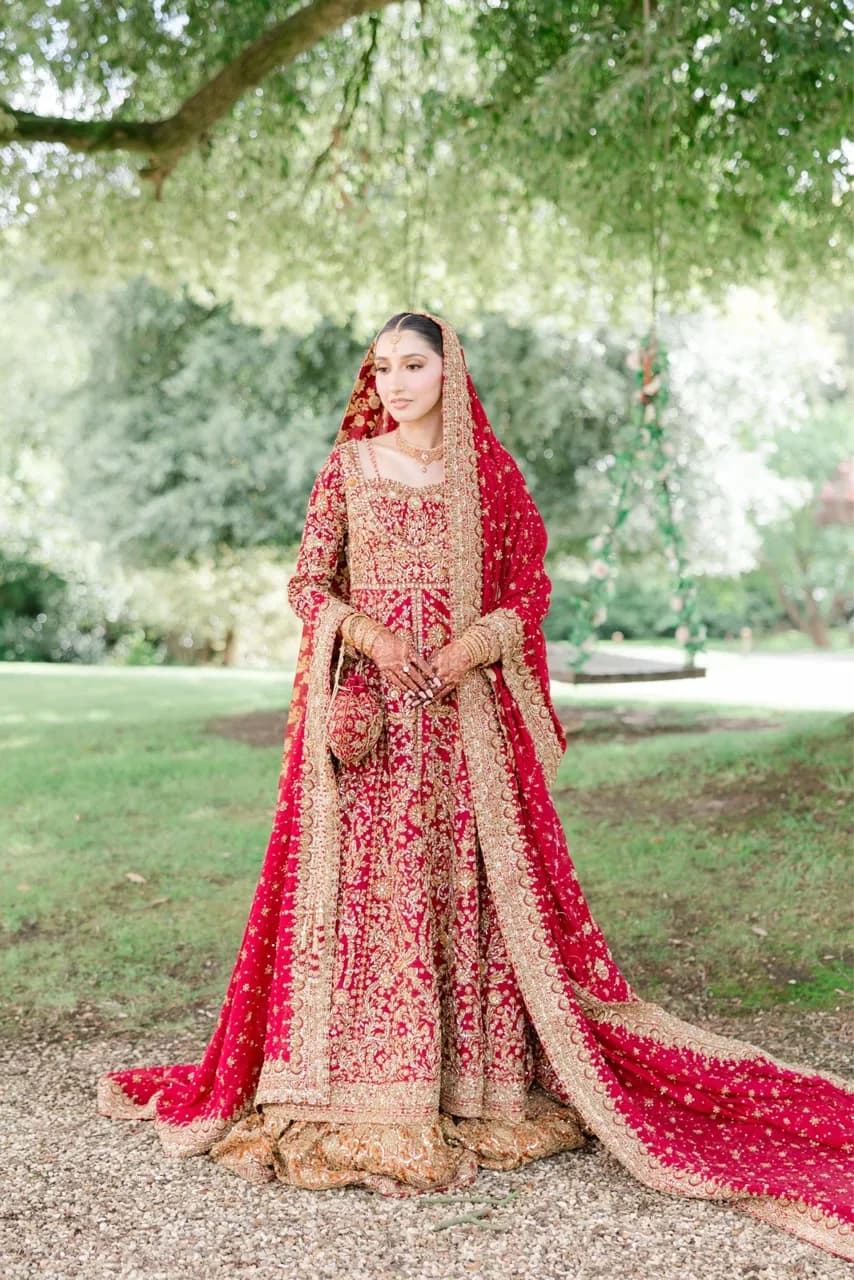 Red bridal dress Shakeels by Zeeshan Dahnish — image 1