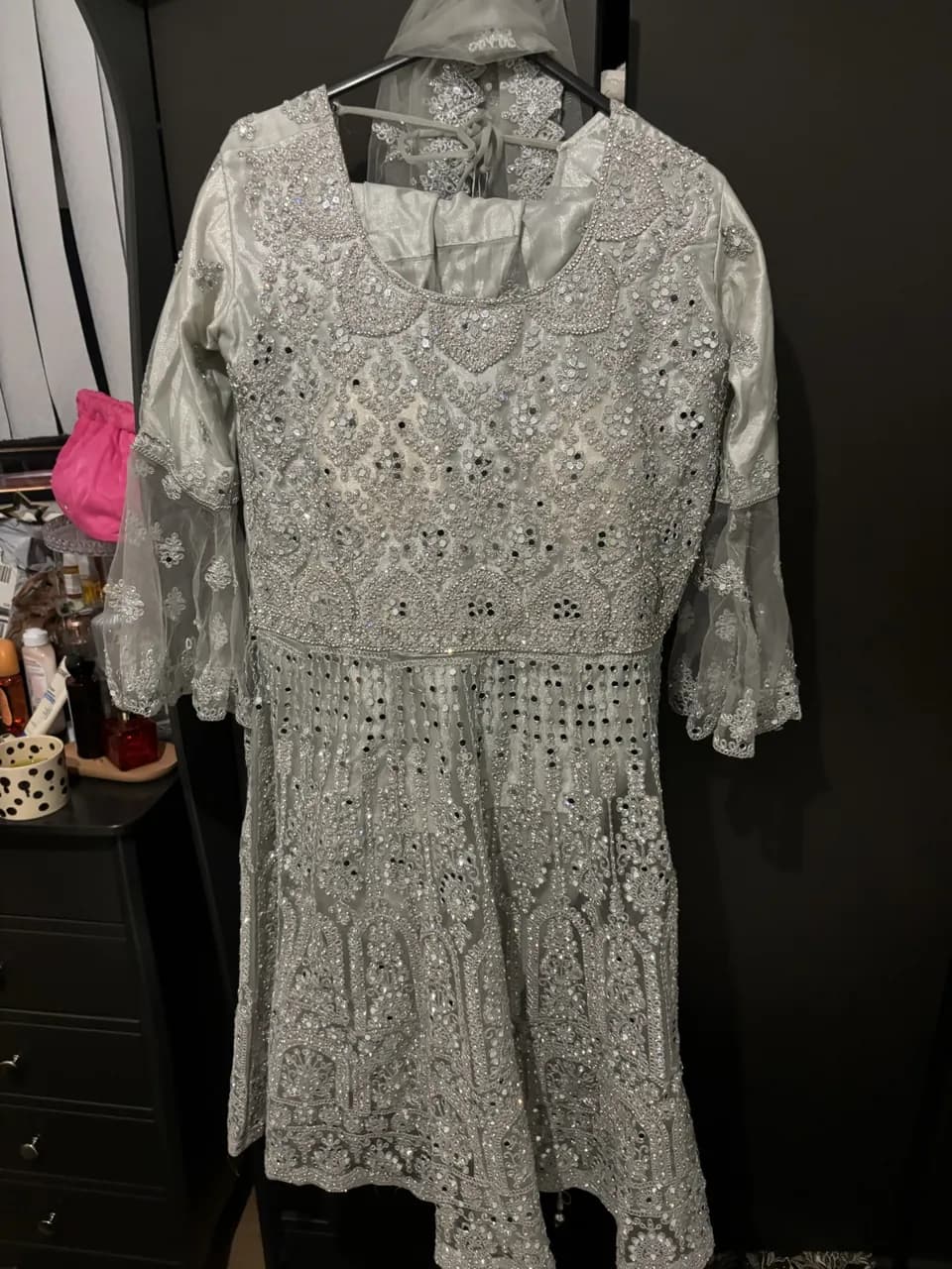 Silver wedding suit party wear — image 1