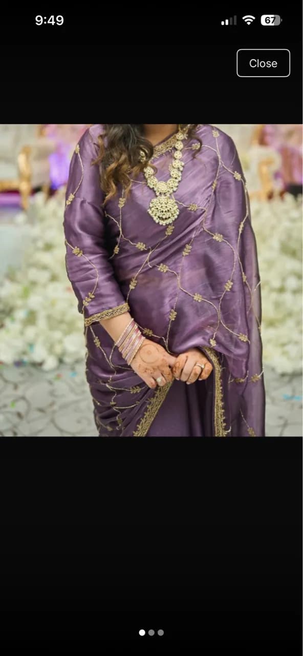 Purple saree