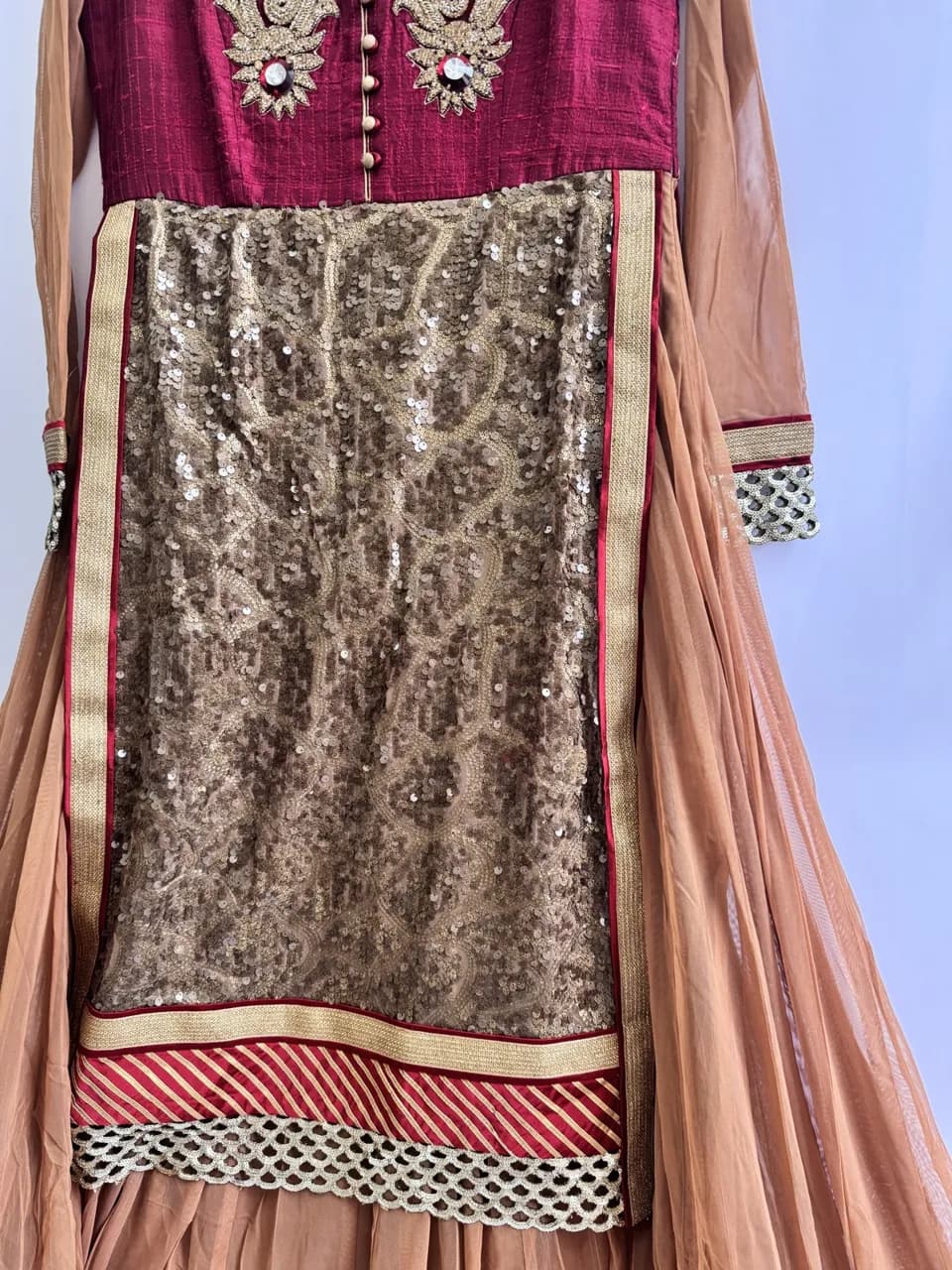 Net dress with attached shirt — image 1