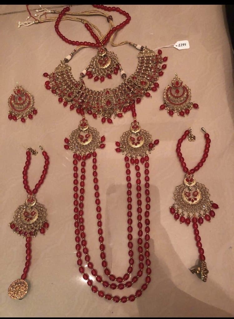 Red Kundan Bridal Set — image 1