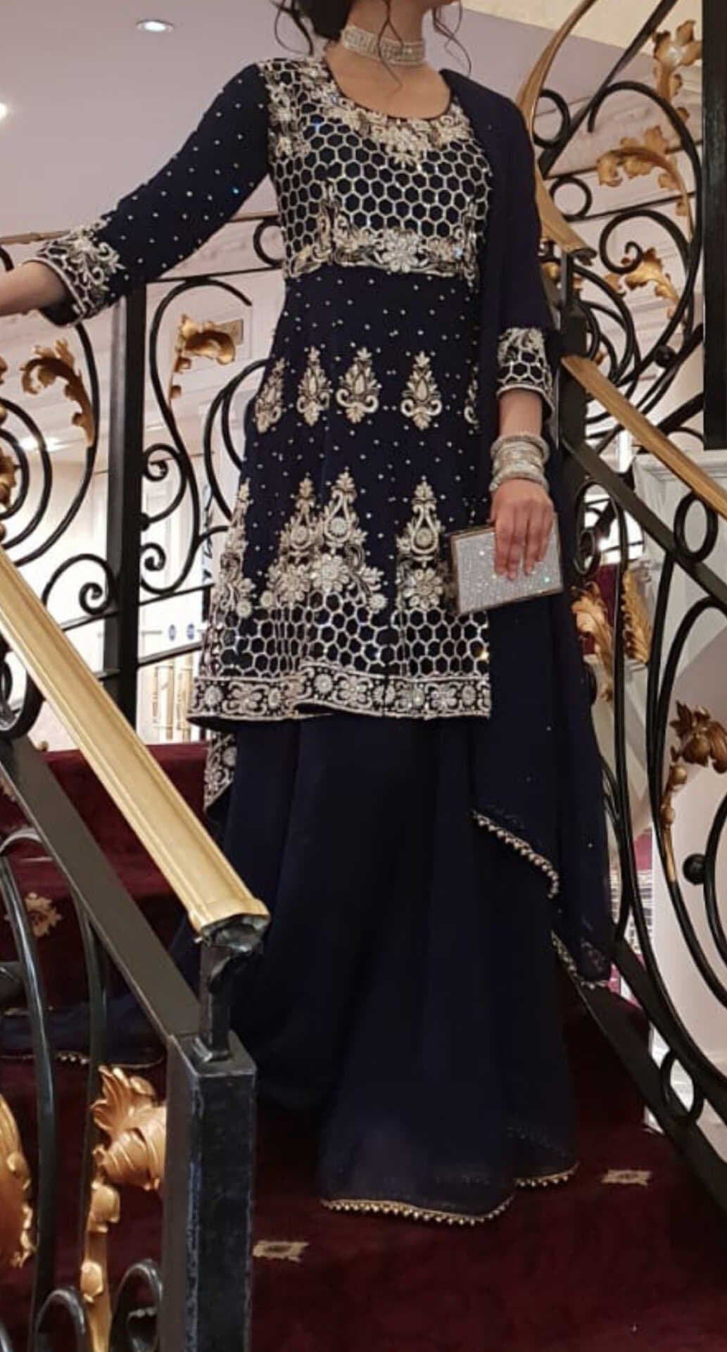 Navy blue bridal dress — image 1
