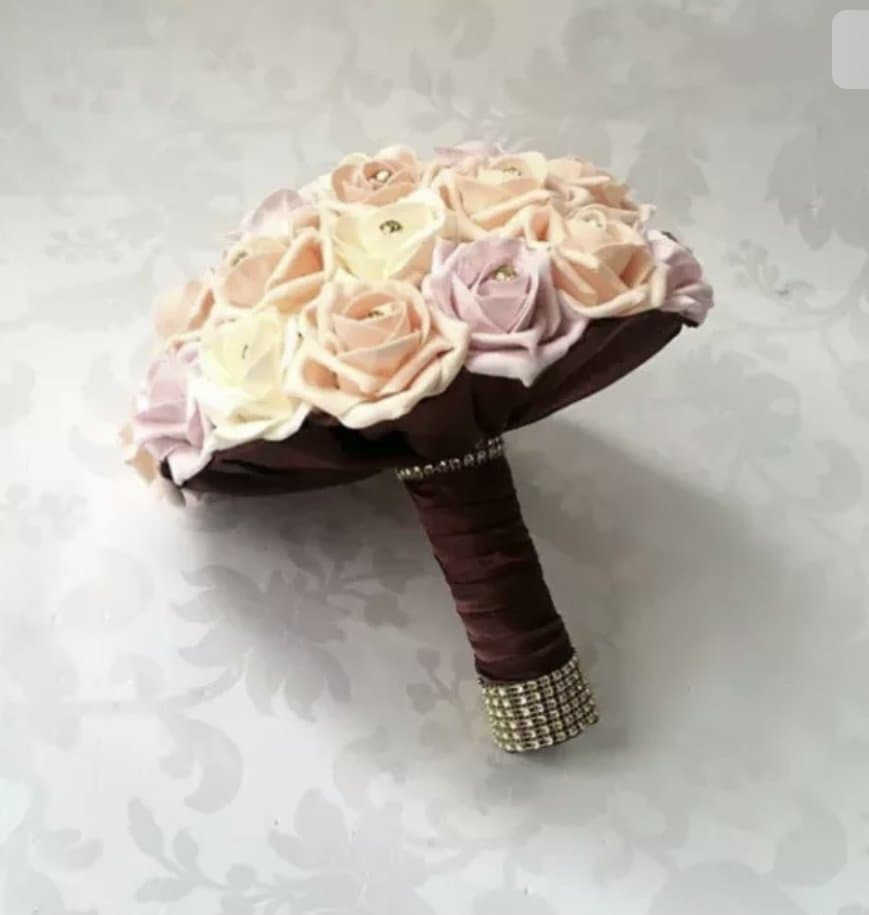 Bridal Bouquet With Gold Diamante — image 1