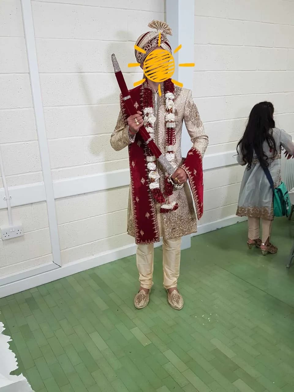 Sherwani - Red & Gold — image 1