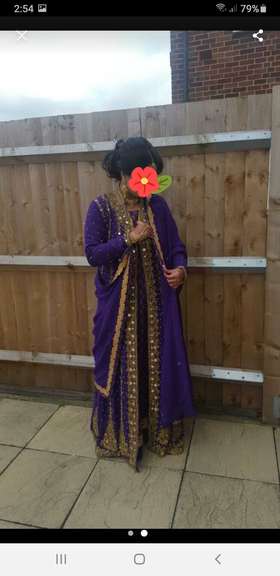 Purple and Gold Engagement/Party Wear — image 1