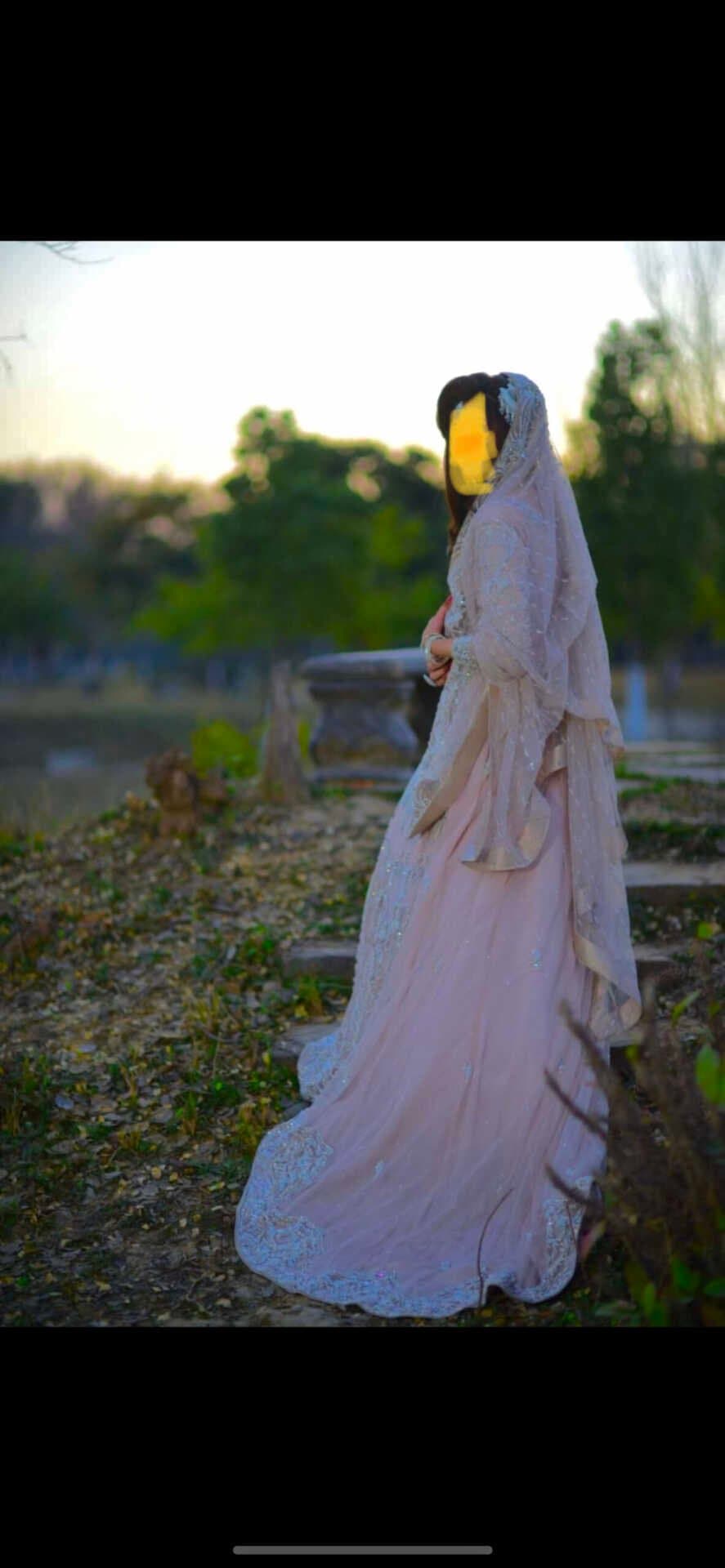 Powder pink long tail lehnga — image 1