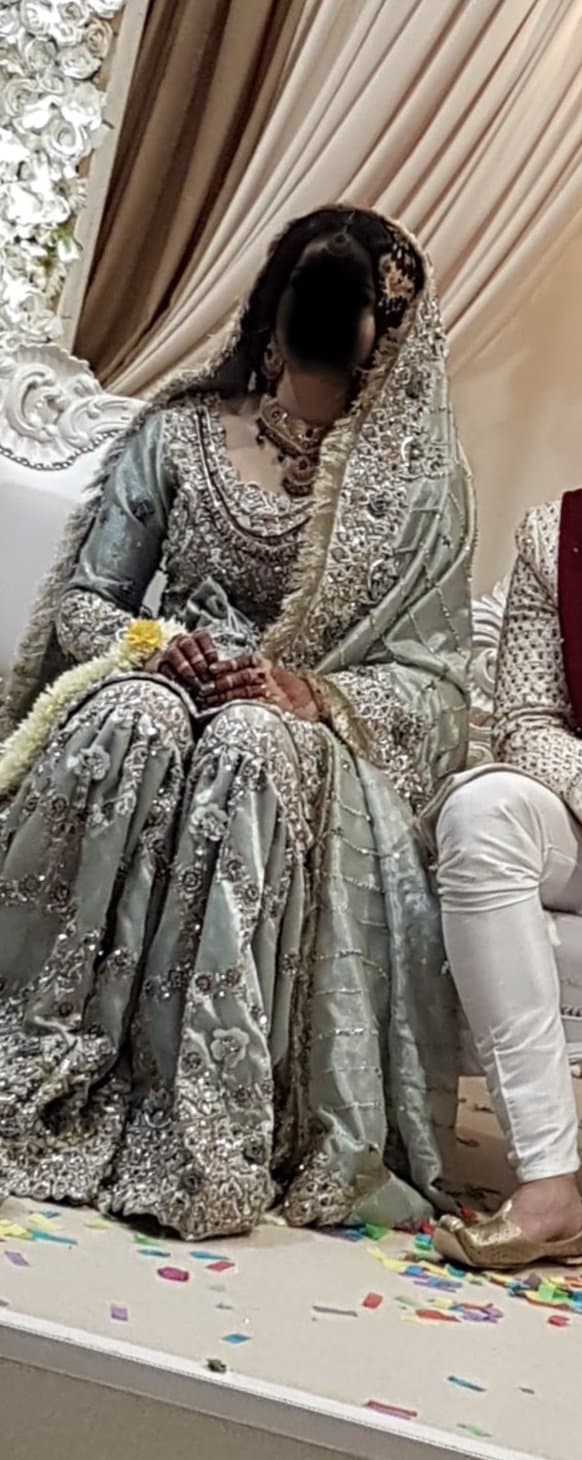 Exquisite pastel Pakistani farshi gharara — image 1