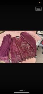 Stitched trouser shirt with beautiful organza dupatta — image 1