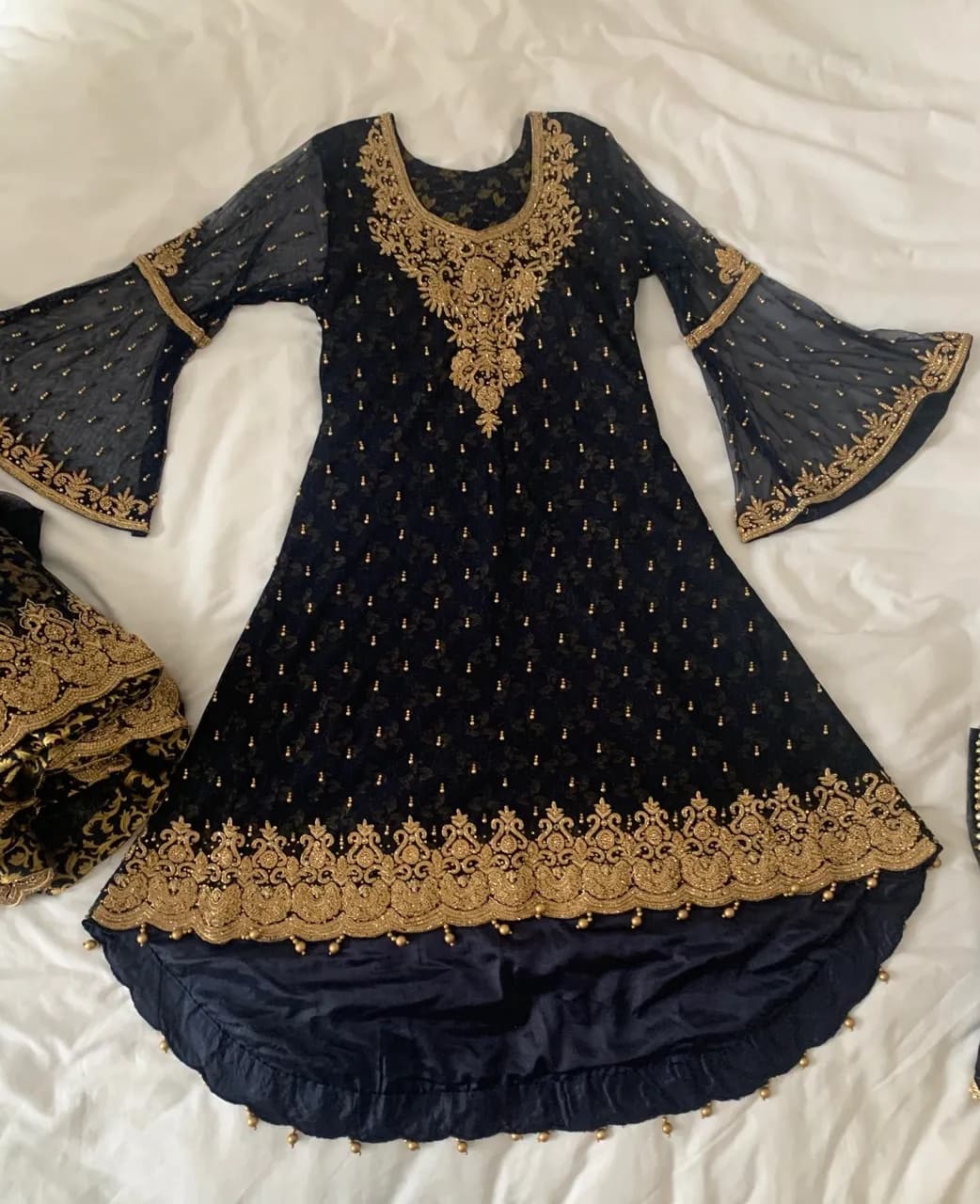 Navy & Gold two piece lengha — image 1