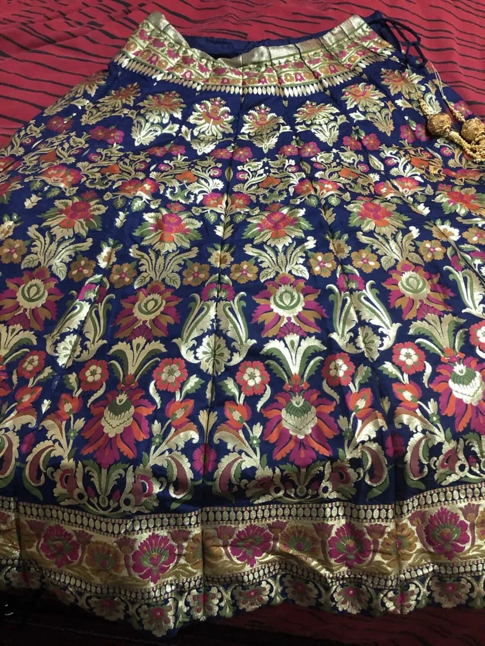 Brand new Navy blue Banarasi Skirt — image 1