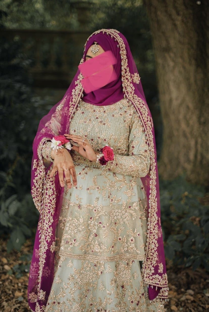 Bridal lengha- suitable for hijabi bride — image 1