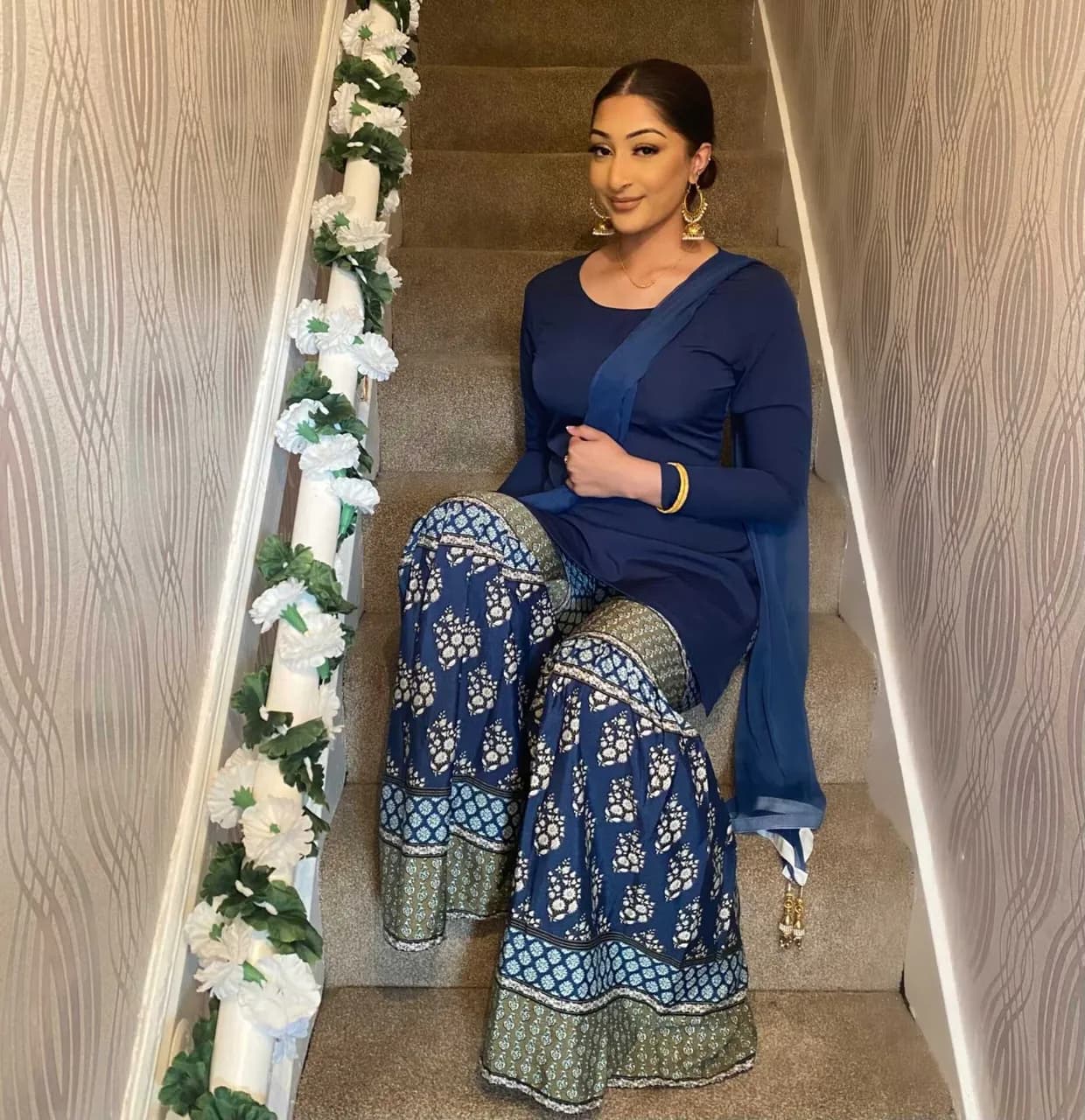 Blue Gharara Suit — image 1