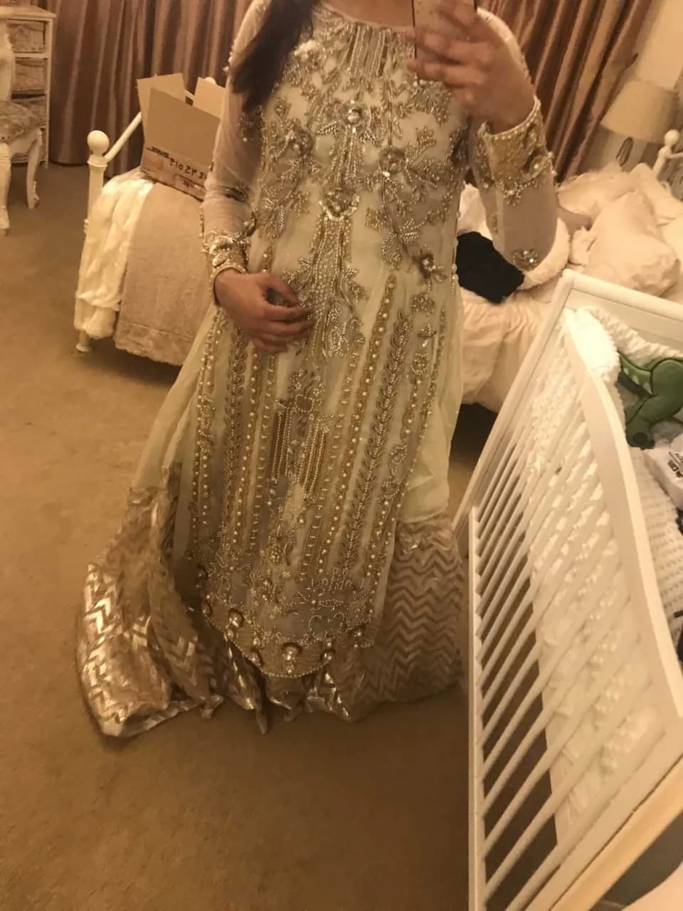 Antique gold lengha — image 1