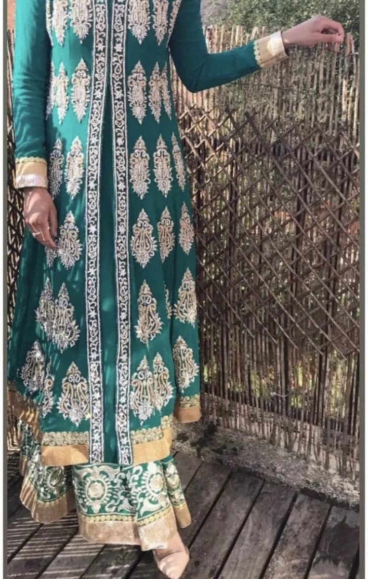 Dark Green/Almond Bridesmaid Dress — image 1