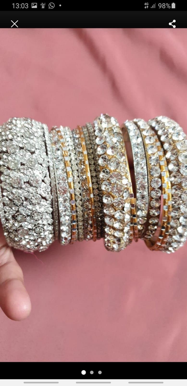 Gold and sliver bangles — image 1
