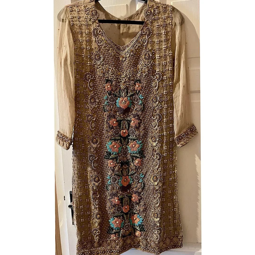 Custom made kameez with capris — image 1