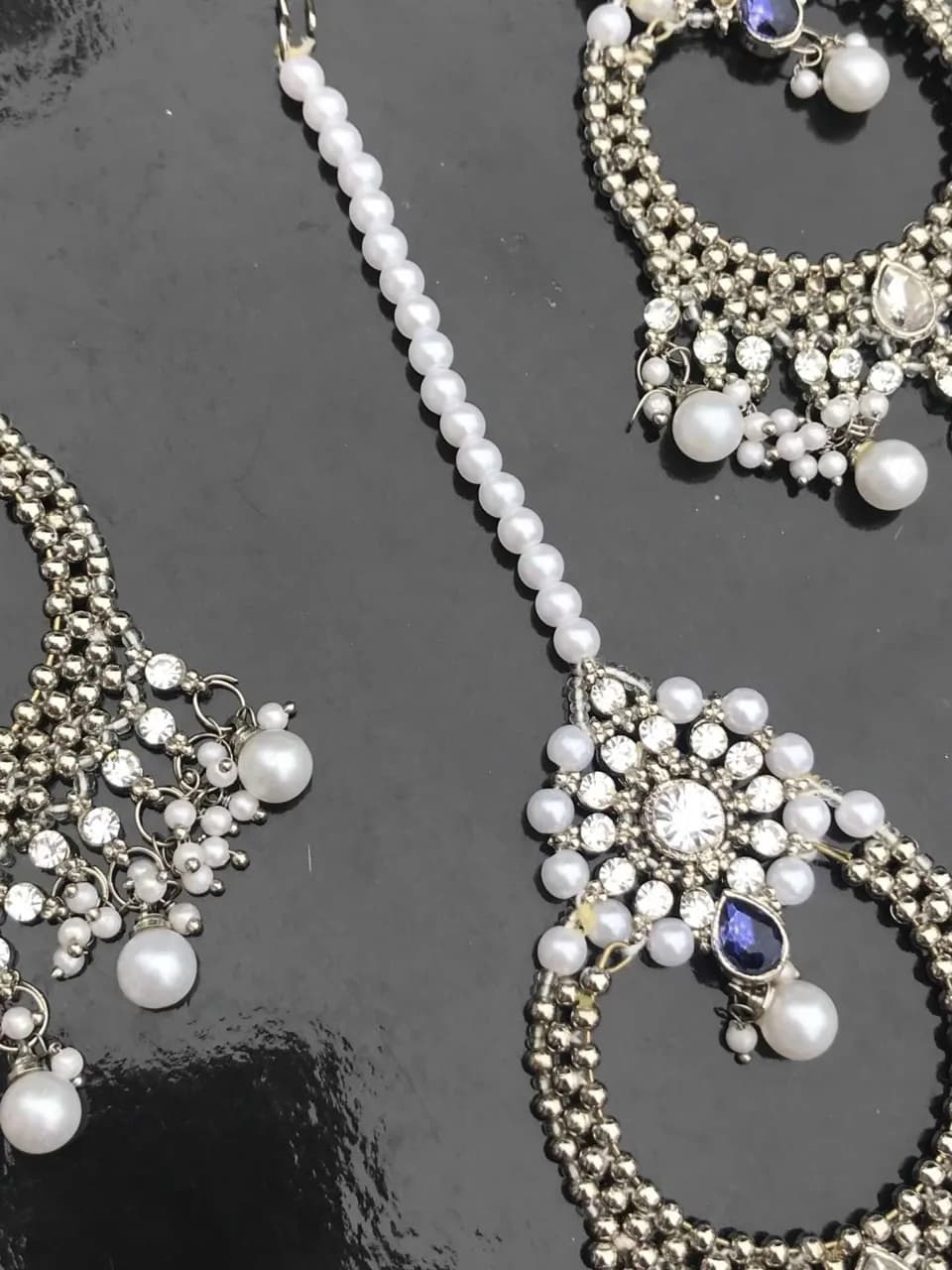 Silver and blue wedding set — image 1