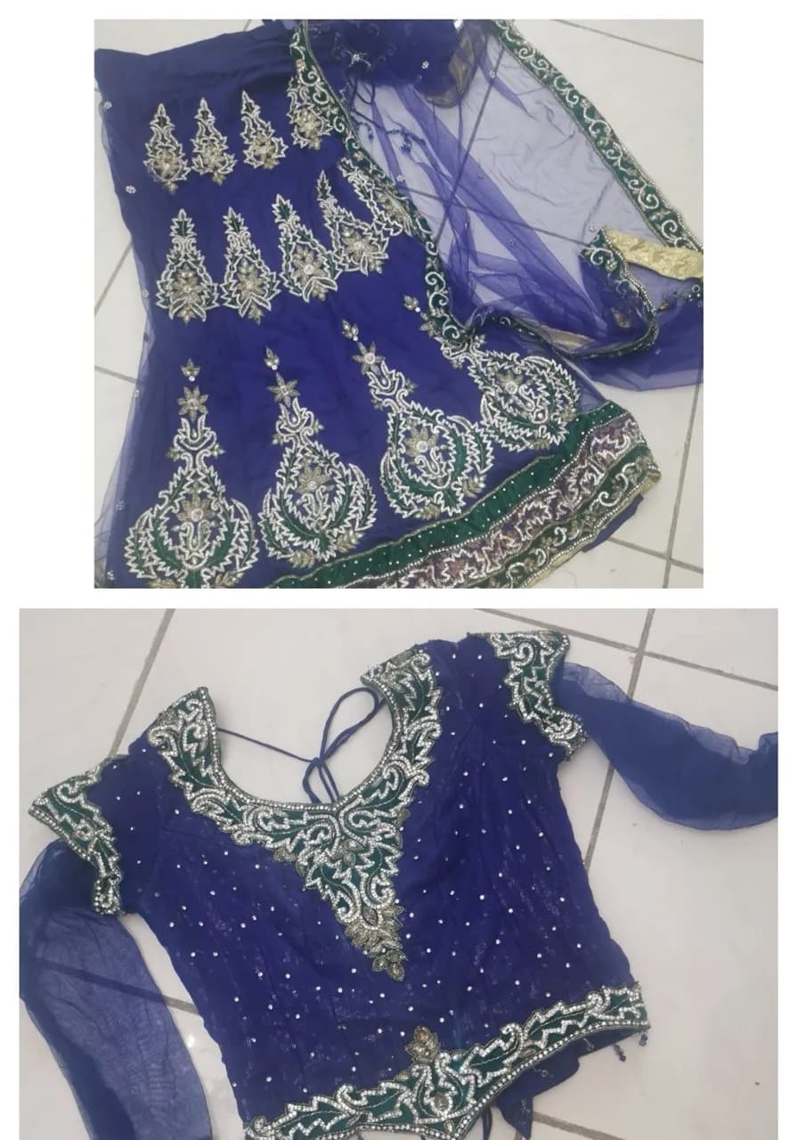 Blue lehnga sari — image 1