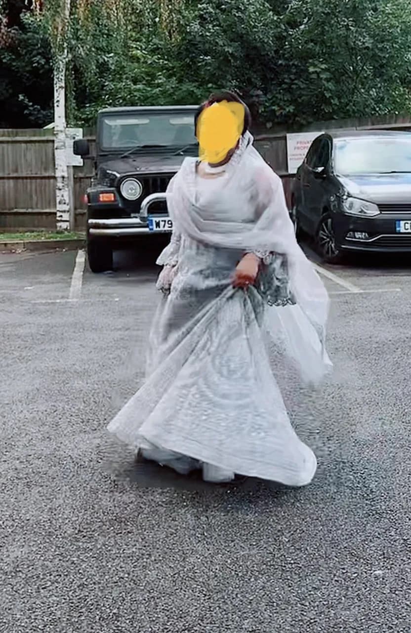 Heavy embroidery grey dress — image 1