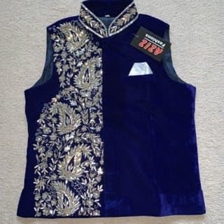 Navy blue Asian waistcoat — image 1