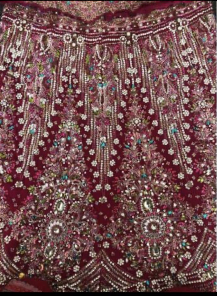 Shocking pink bridal lengah — image 1