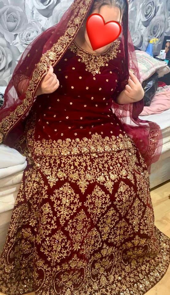Red wedding Lengha — image 1