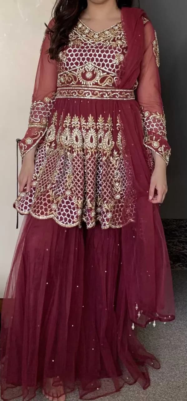 Purple/magenta garara outfit — image 1
