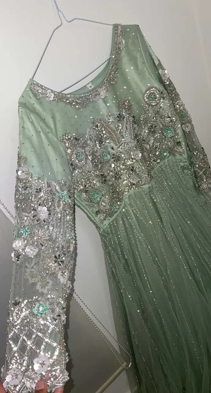 Mint green maxi dress — image 1