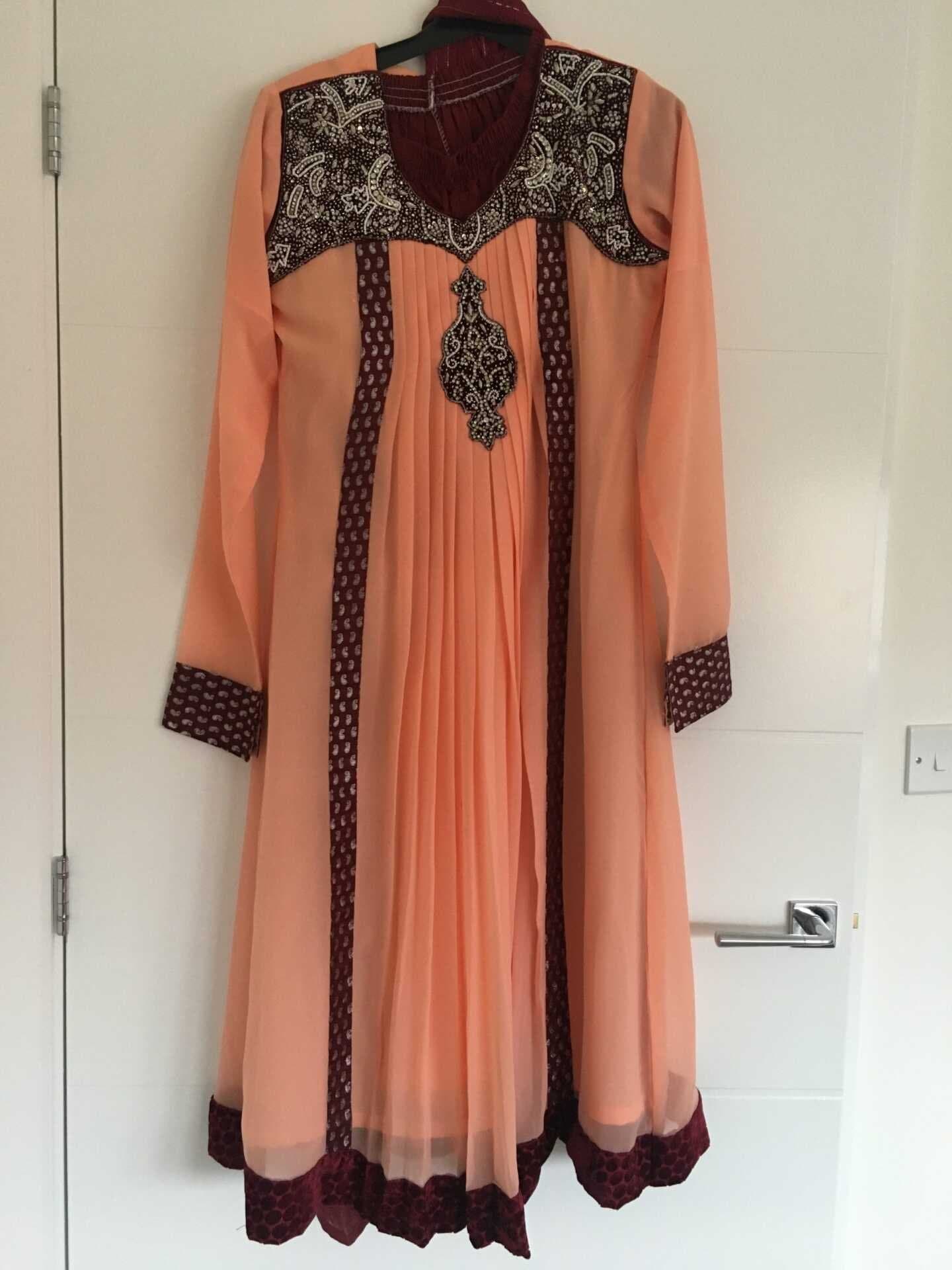 Peach & Maroon Party Dess — image 1
