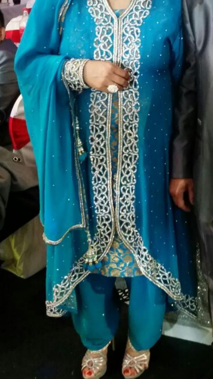 Blue jacket party wear — image 1