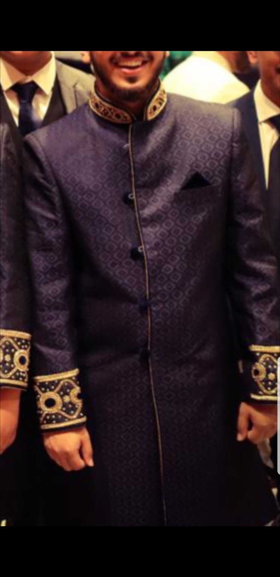 Dark Blue shirwani — image 1