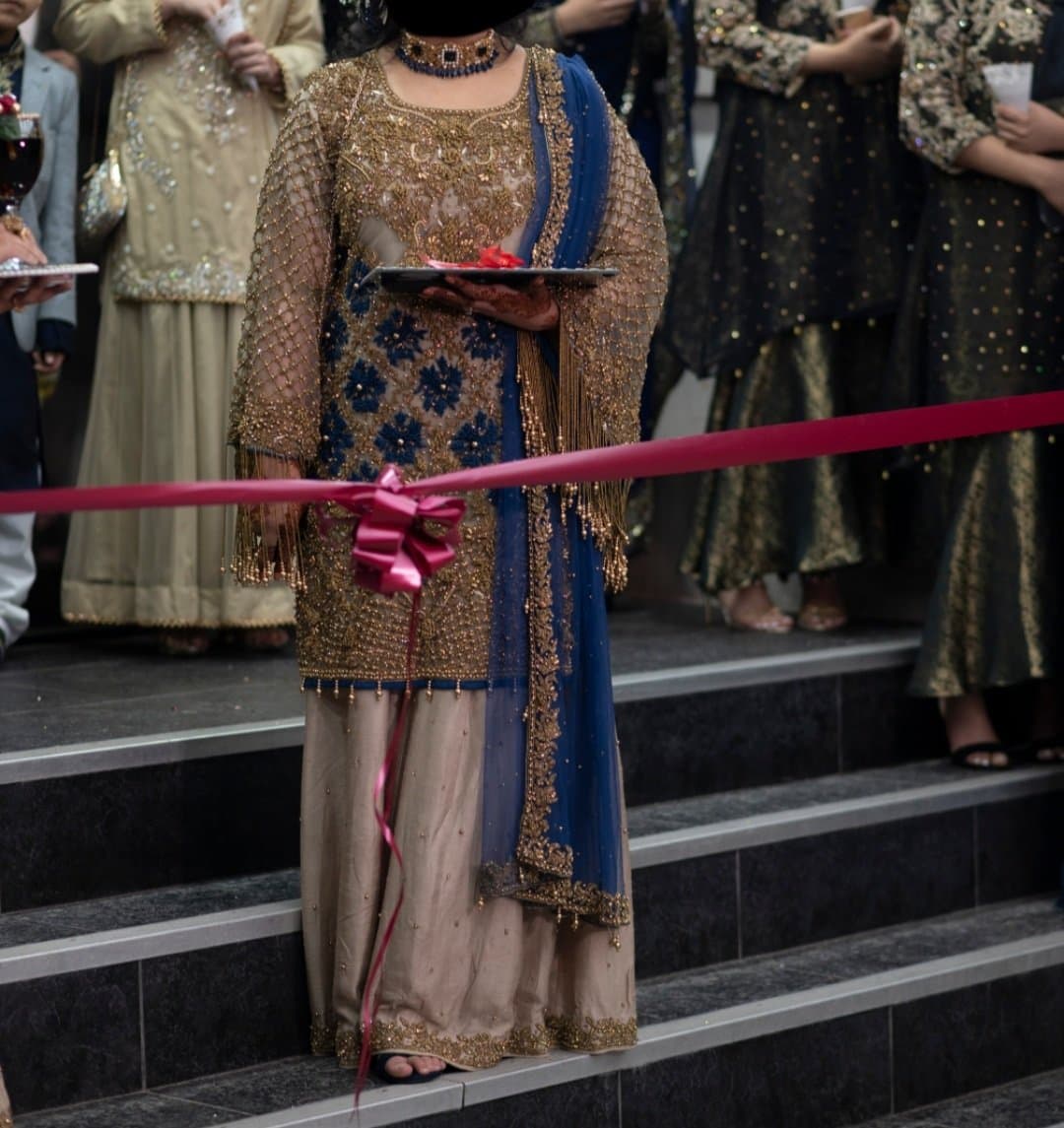 Blue and Gold Golu Designer outfit — image 1
