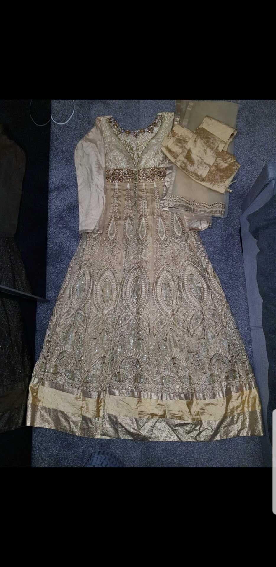 Gold anarkali dress — image 1