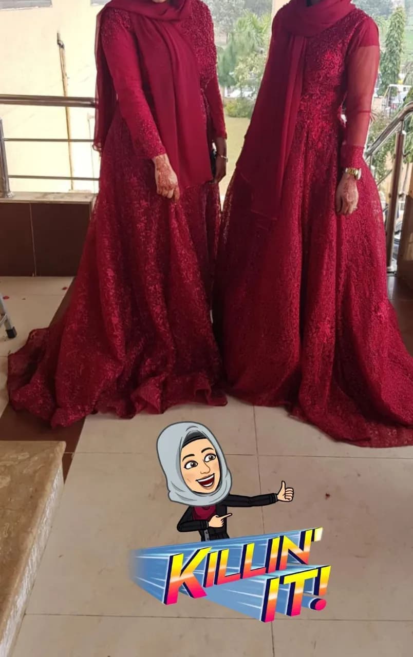 red gown / wedding dress — image 1
